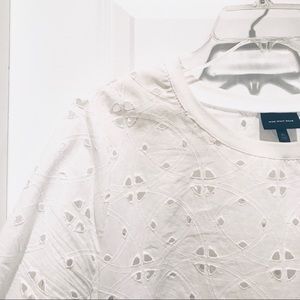 Who What Wear White Eyelet Top